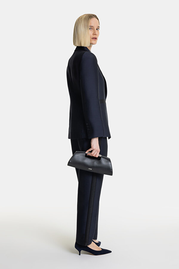NAVY BLUE SWALLOW COLLAR JACKET 6