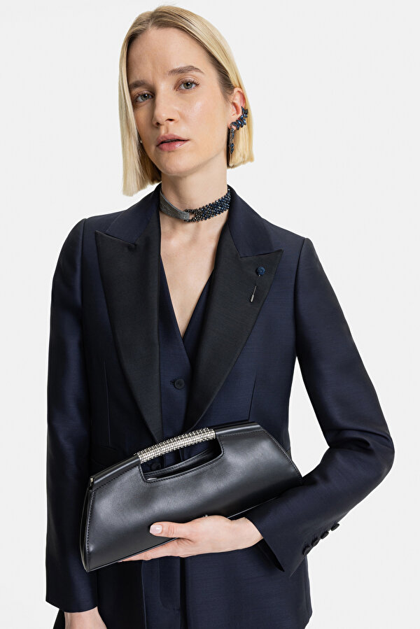NAVY BLUE SWALLOW COLLAR JACKET 7