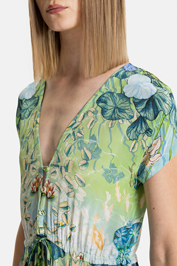 MULTICOLOR SHORT SLEEVE DRESS 6