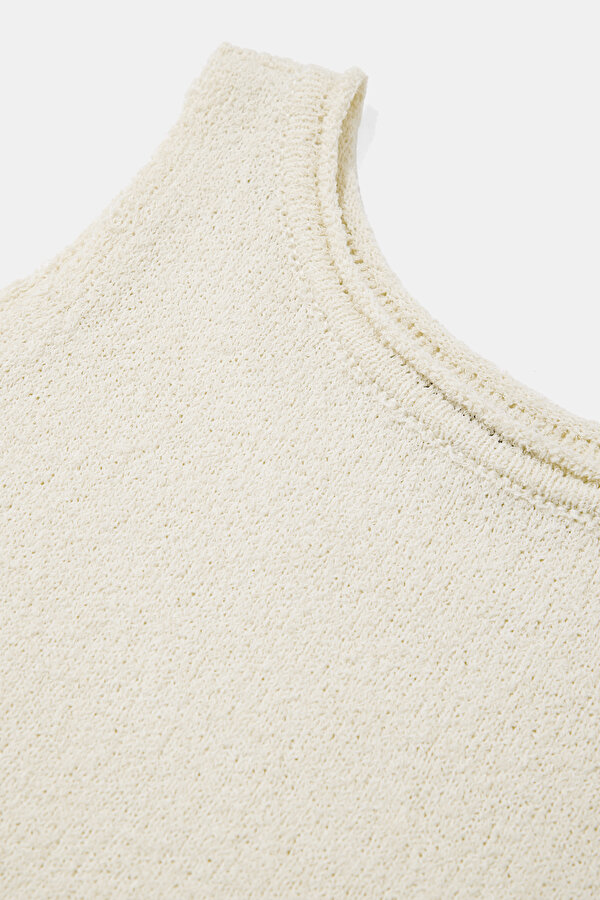 ECRU BASIC / ROUND NECKLINE TRICOT 7