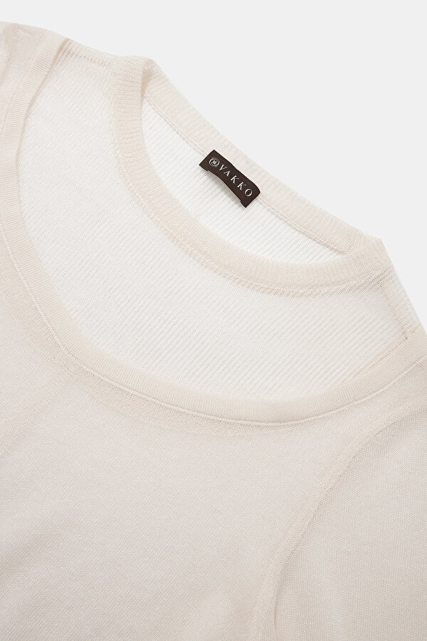 ECRU BASIC / ROUND NECKLINE TRICOT 6