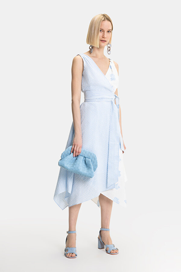 BLUE SLEEVELESS DRESS