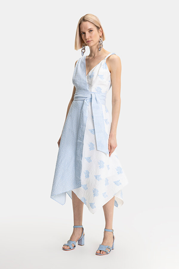 BLUE SLEEVELESS DRESS 6
