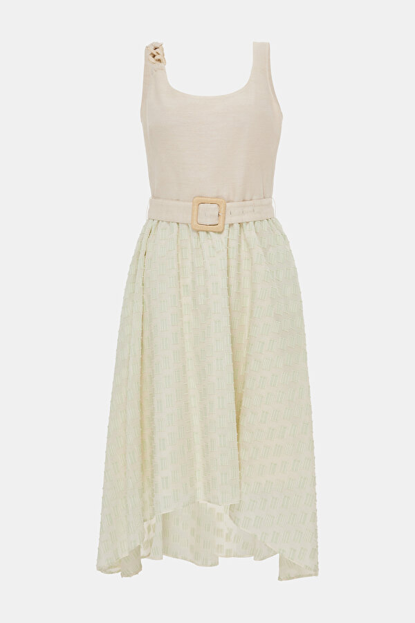 GREEN SLEEVELESS DRESS 7