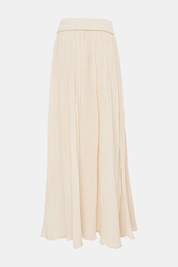 ECRU WIDE LEG TROUSERS 6
