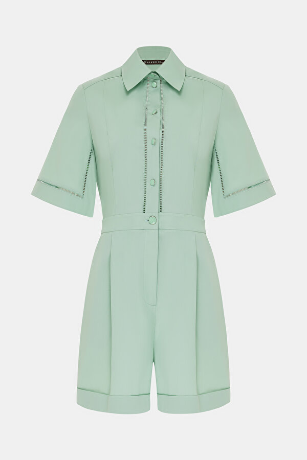 MINT SHORT SLEEVE JUMPSUIT