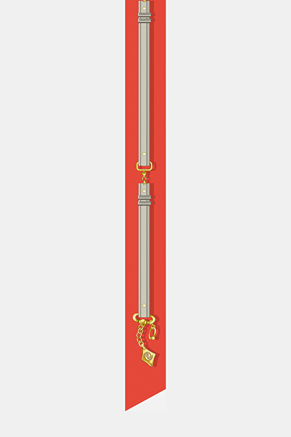 VERMILION OBJECT DESIGN TWILL FOULARD 2