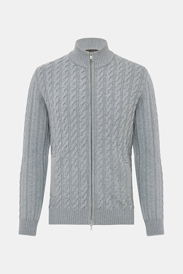 LIGHT GREY KNITTING DESIGN TRICOT