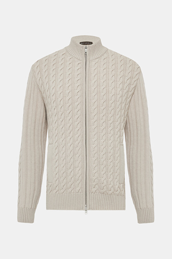 BEIGE KNITTING DESIGN TRICOT