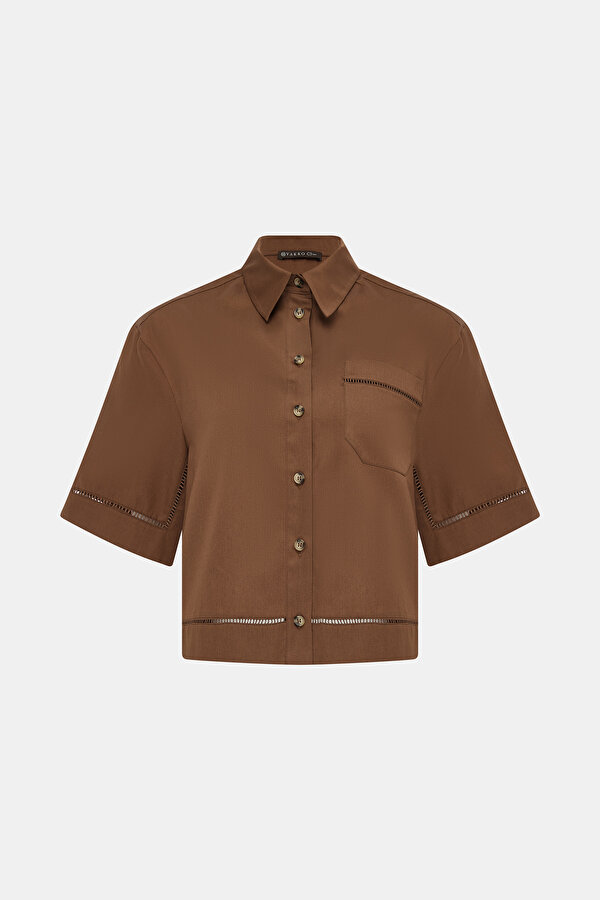 BROWN SHORT SLEEVE SHIRT
