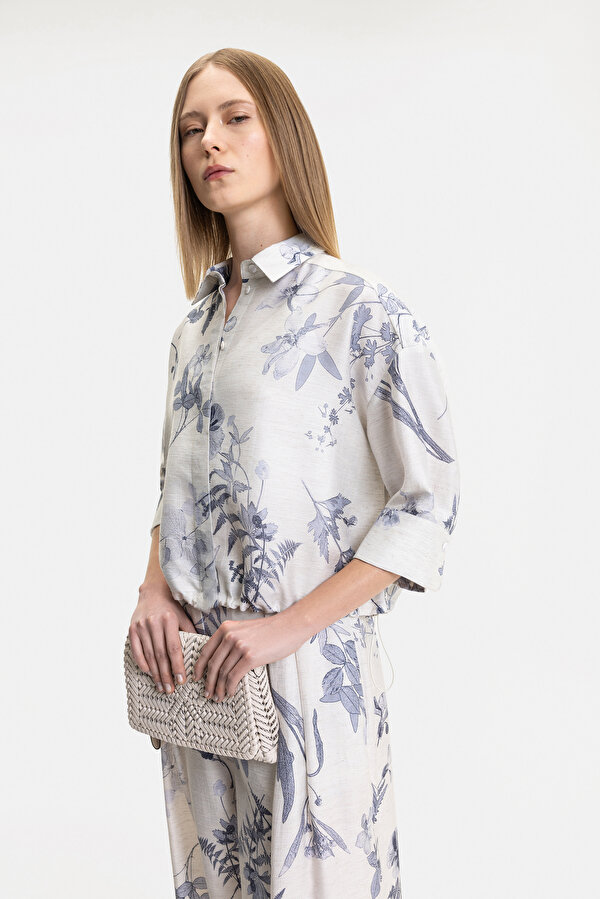BLUE 3/4 SLEEVES SHIRT 7