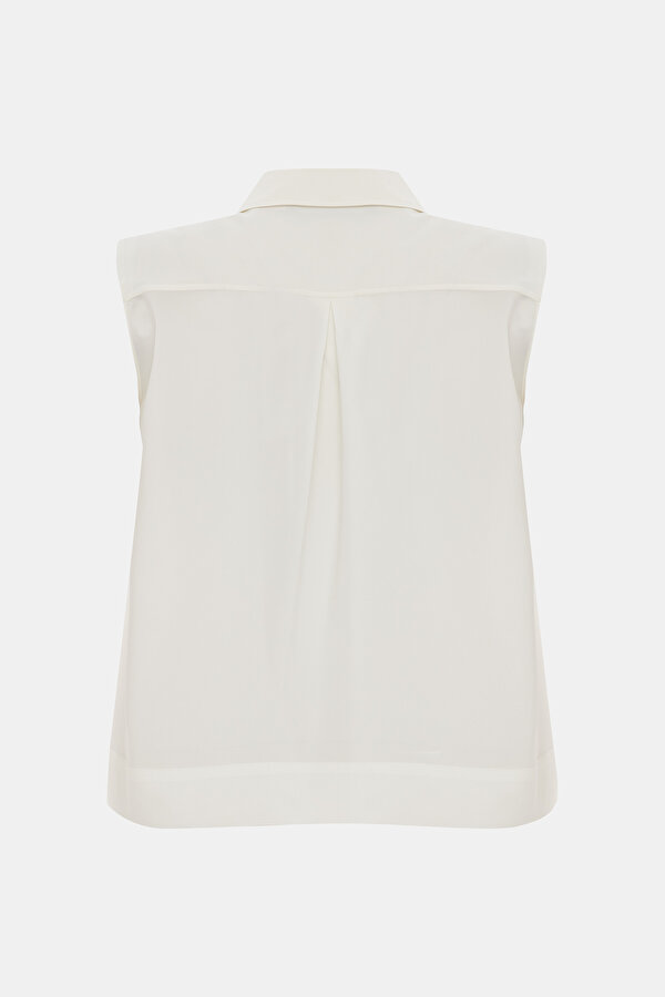 BEIGE SLEEVELESS SHIRT 2