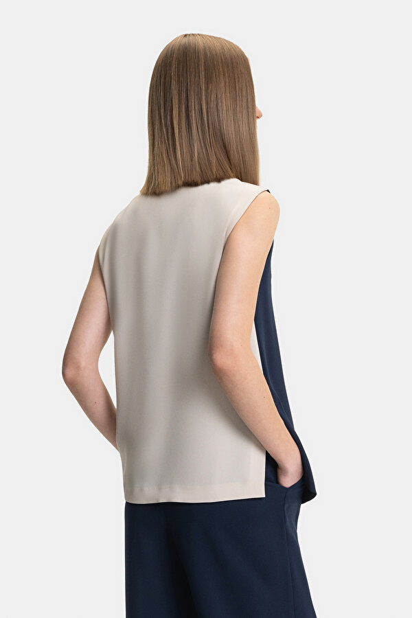 BEIGE SLEEVELESS SHIRT 2