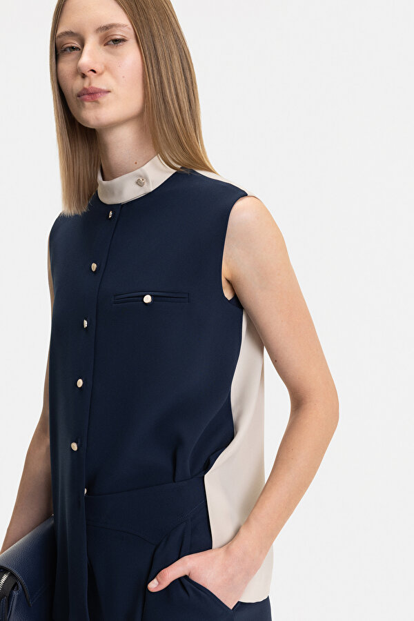 BEIGE SLEEVELESS SHIRT 6