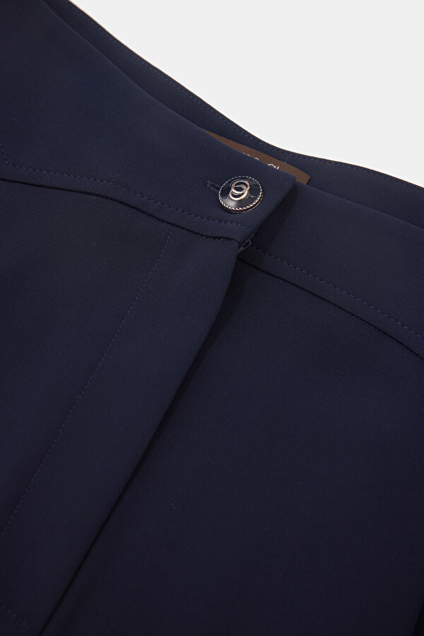 NAVY BLUE WIDE LEG TROUSERS 6