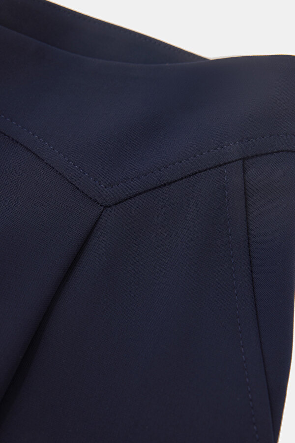 NAVY BLUE WIDE LEG TROUSERS 7