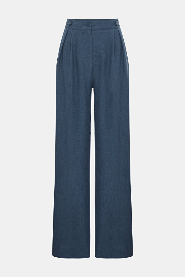 BLUE WIDE LEG TROUSERS