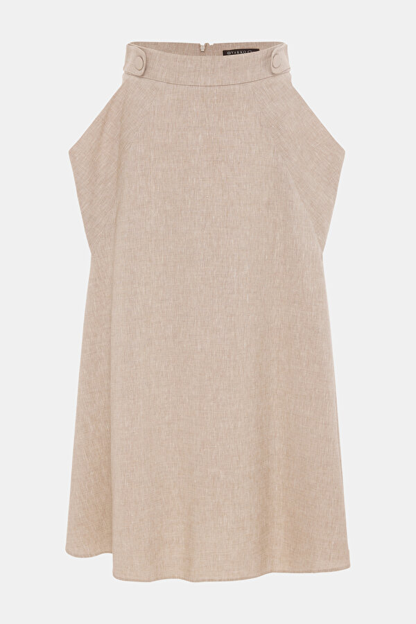 BEIGE MIDI SKIRT