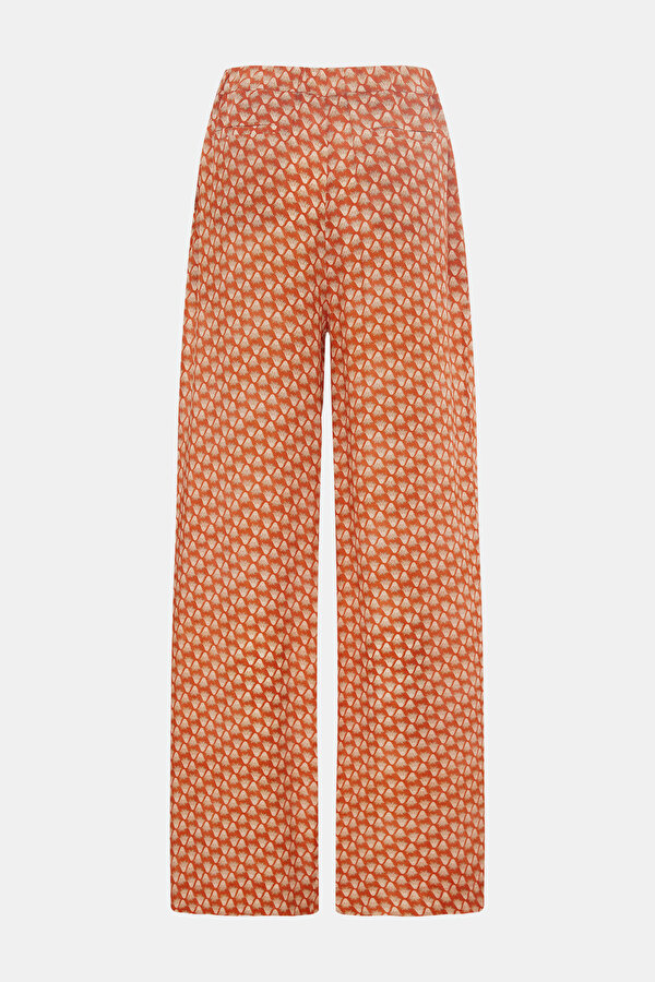 WHITE DESIGN FILLED WIDE LEG TROUSERS 2