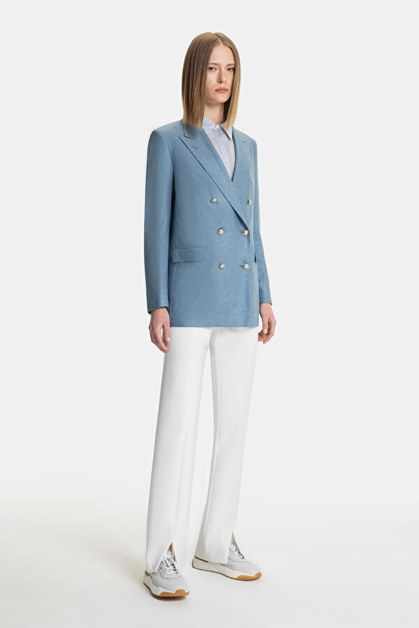 ECRU SKINNY LEG TROUSERS