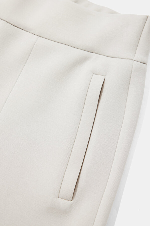 ECRU STRAIGHT CUT SPORTS TROUSERS 6