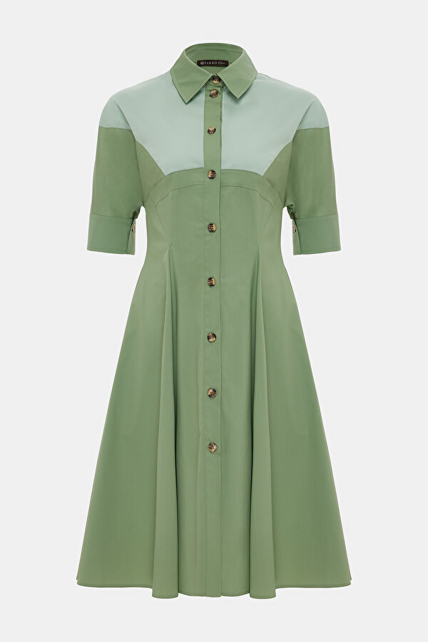 MINT SHORT SLEEVE BELOW THE KNEE DRESS
