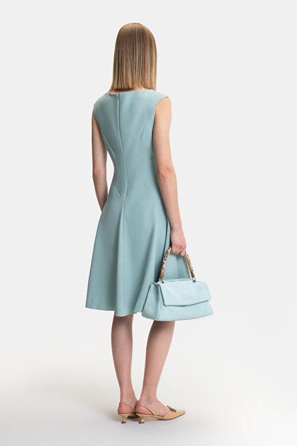 MINT SLEEVELESS BELOW THE KNEE DRESS 2