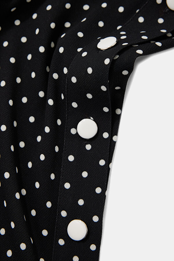 SİYAH UZUN KOLLU MİDİ ELBİSE 12