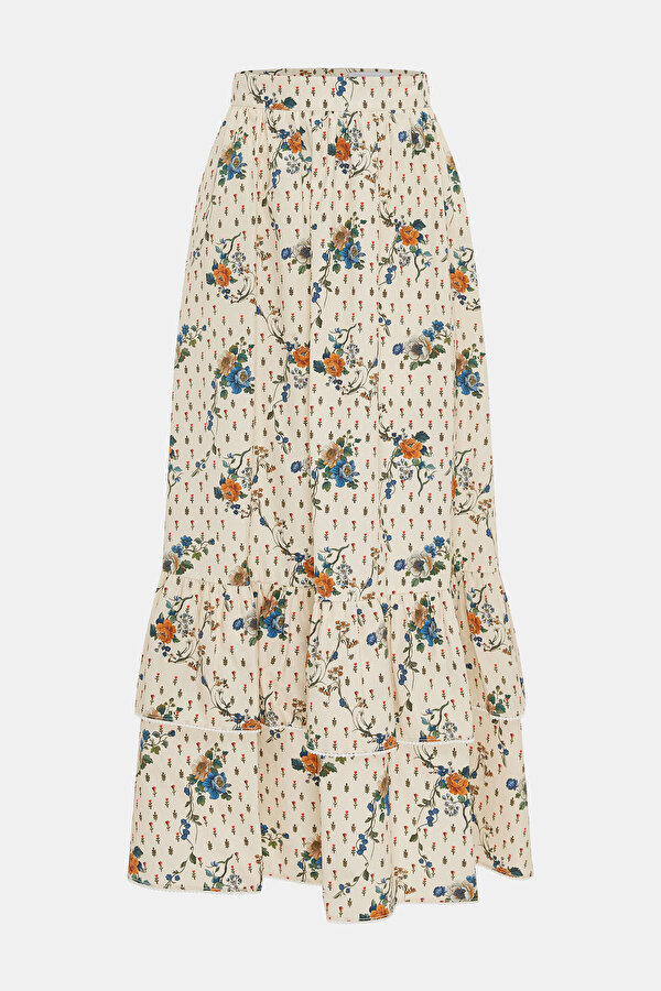 MULTİCOLOR FLORAL PATTERN SKİRT