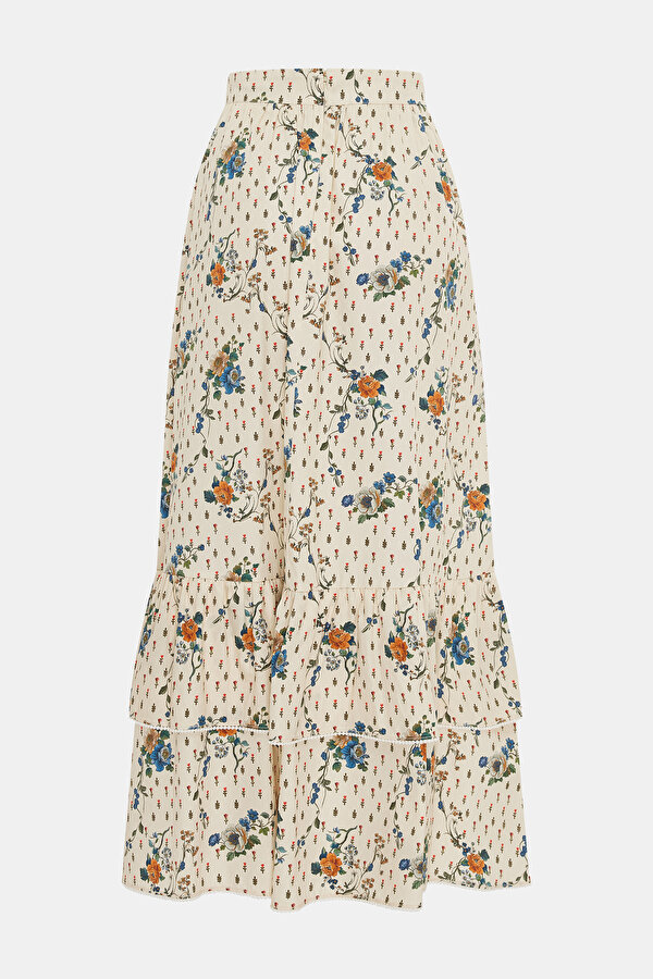 MULTİCOLOR FLORAL PATTERN SKİRT 2