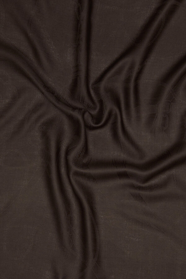 DARK BROWN OBJECT DESIGN CASHMERE SHAWL 2