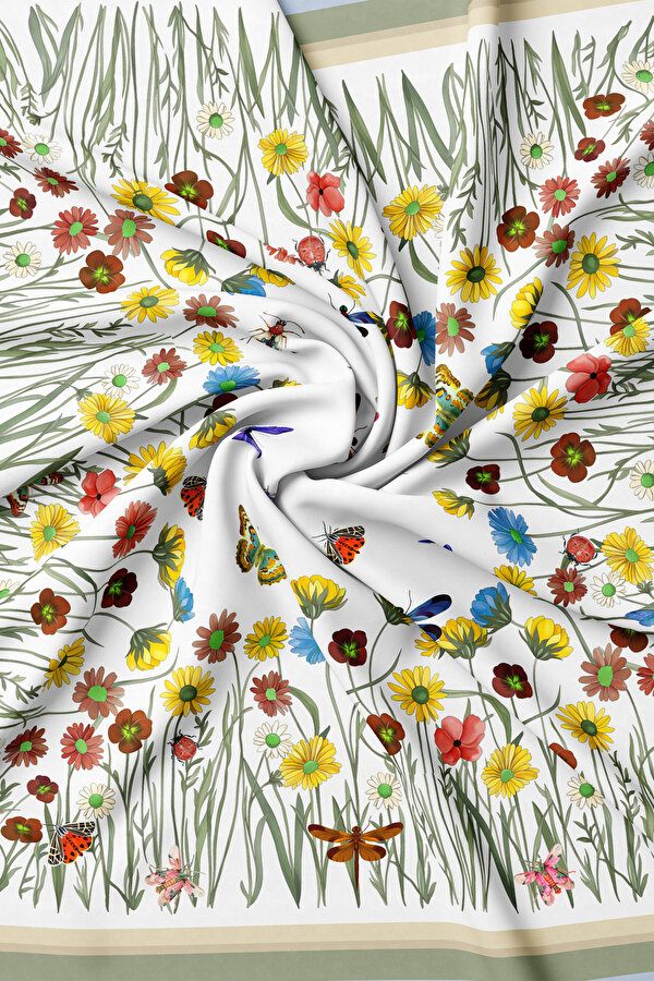 YELLOW ANIMAL FIGURED TWILL BANDANA 2