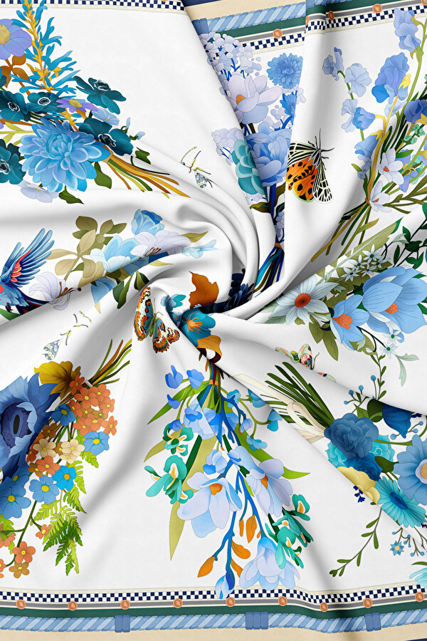 GREEN FLORAL PATTERN TWILL GAVROŞ 2