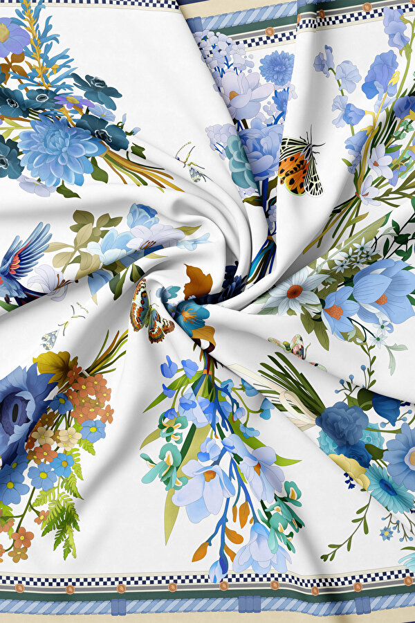 GREEN FLORAL PATTERN TWILL GAVROŞ 2