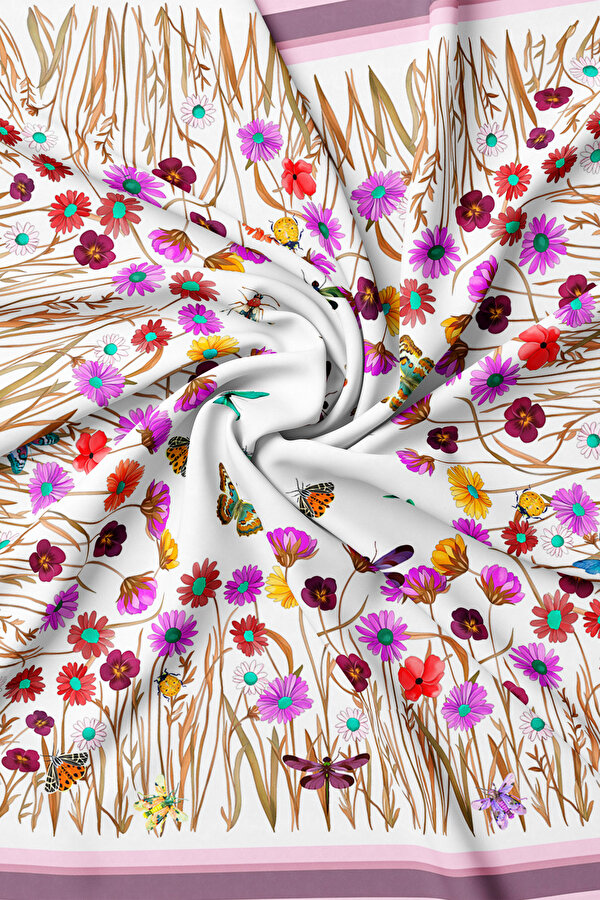 FUCHSIA ANIMAL FIGURED TWILL BANDANA 2