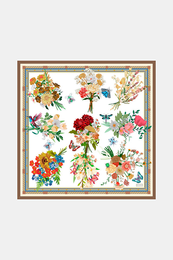LIGHT GREEN FLORAL PATTERN TWILL GAVROŞ