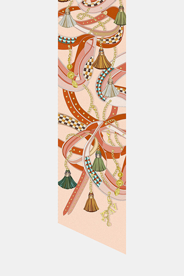 SALMON OBJECT DESIGN TWILL FOULARD