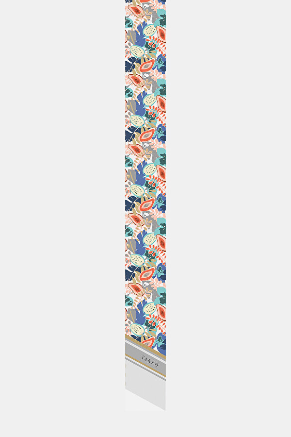 BLUE OBJECT DESIGN TWILL FOULARD