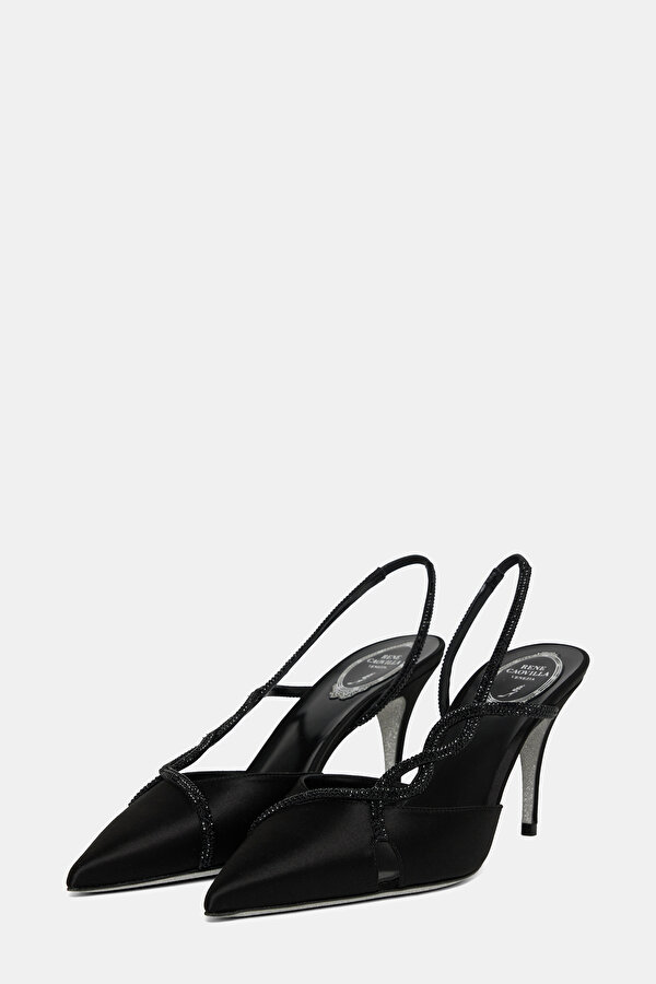 BLACK SATIN SHOES 2