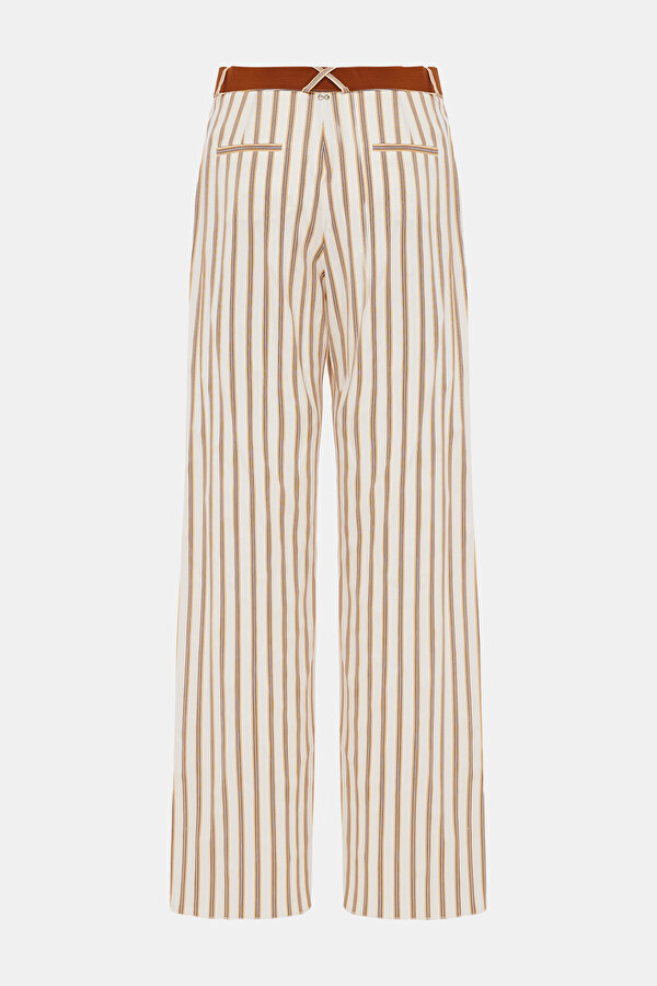 MULTICOLOR STRIPED WIDE LEG TROUSERS 6