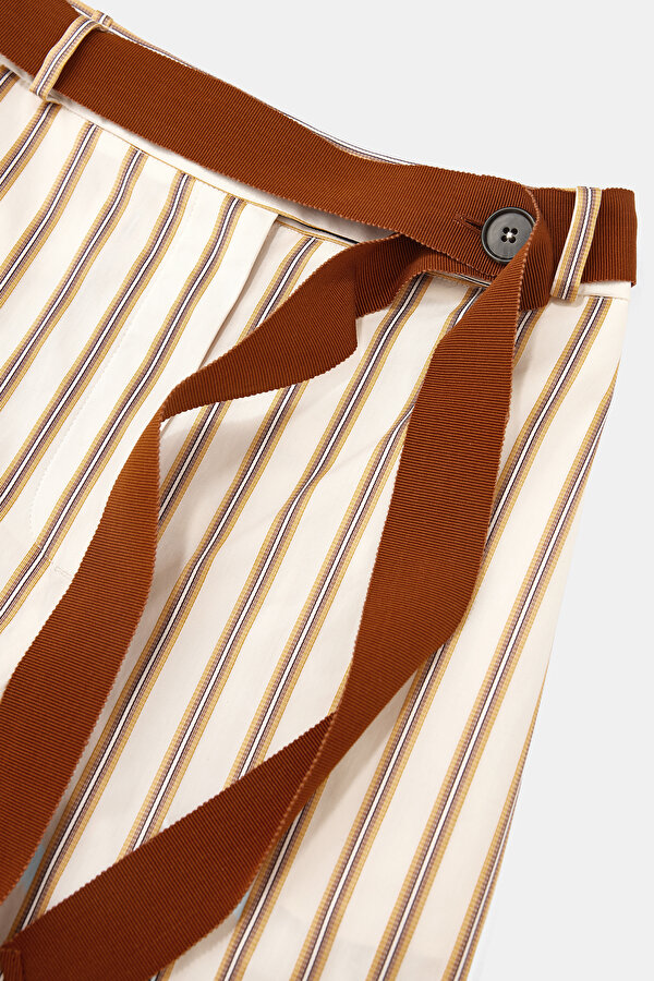 MULTICOLOR STRIPED WIDE LEG TROUSERS 7