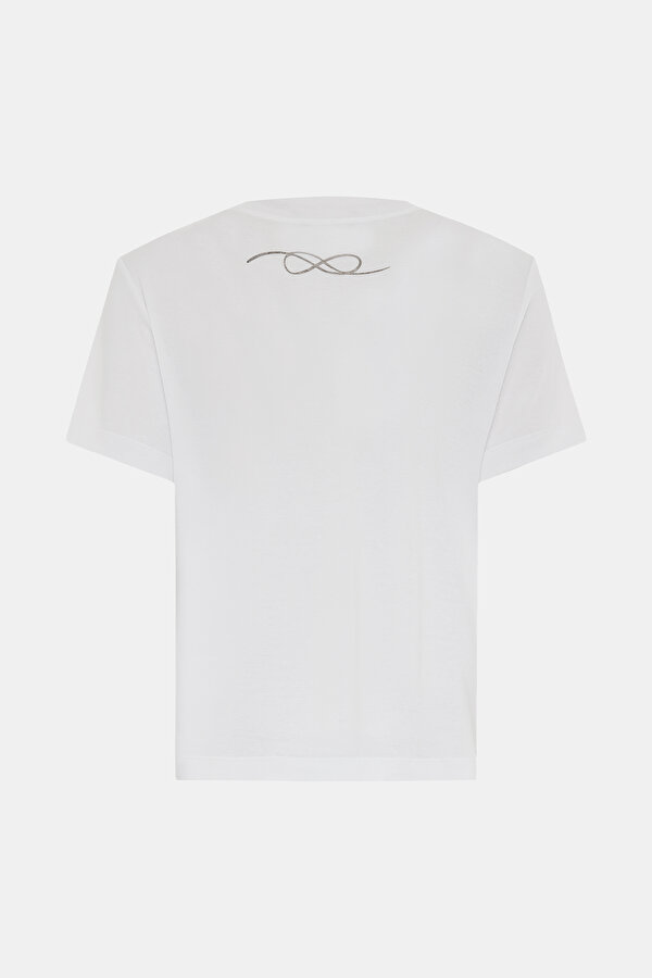 WHITE V NECK SHORT SLEEVE TSHIRT 2