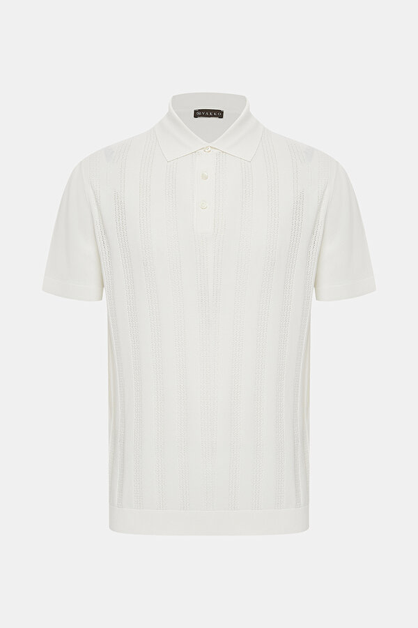 ECRU POLO NECK SHORT SLEEVE TSHIRT 6