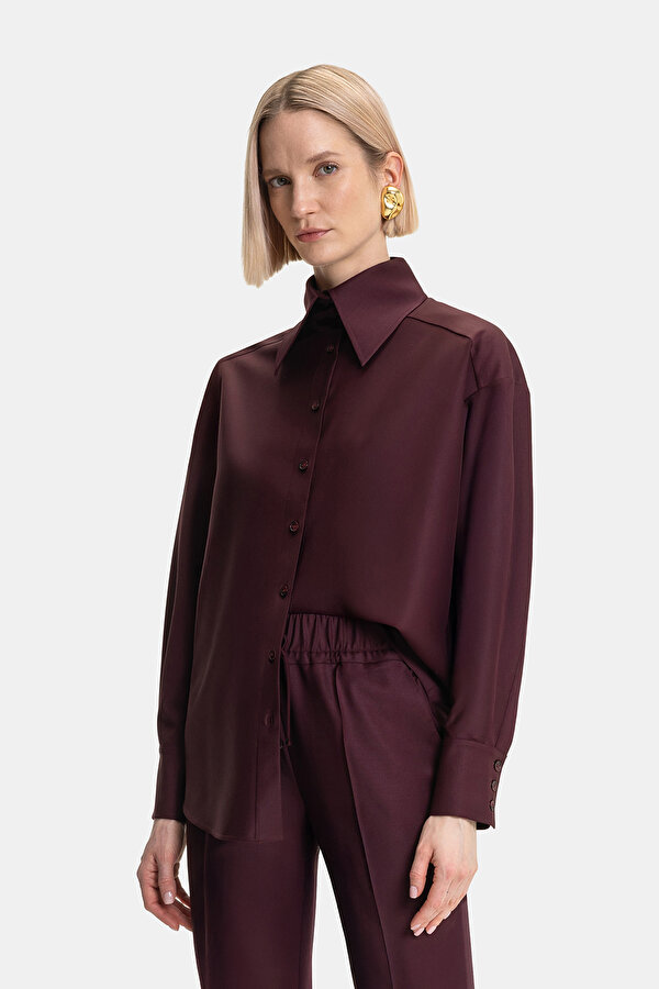 MAROON LONG SLEEVE SHIRT