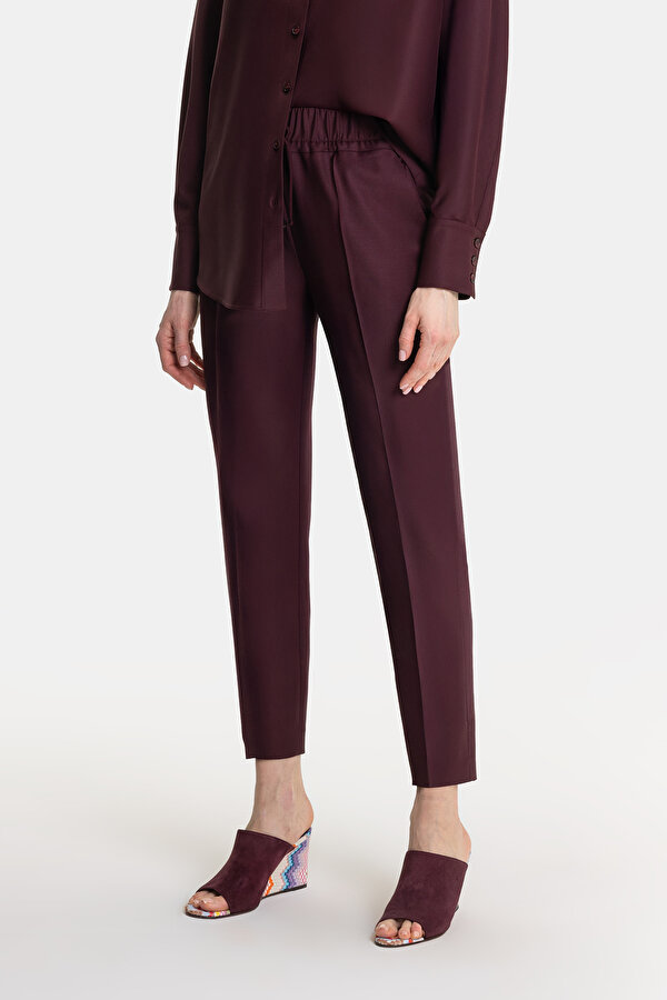 MAROON SKINNY LEG TROUSERS 2