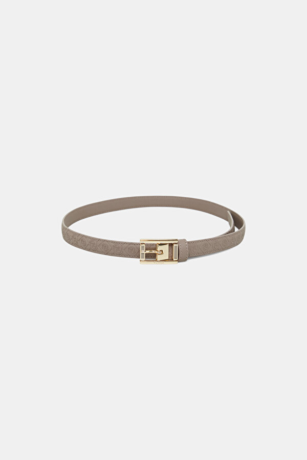 MINK MONOGRAM LEATHER BELT