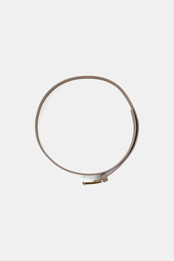 MINK MONOGRAM LEATHER BELT 2