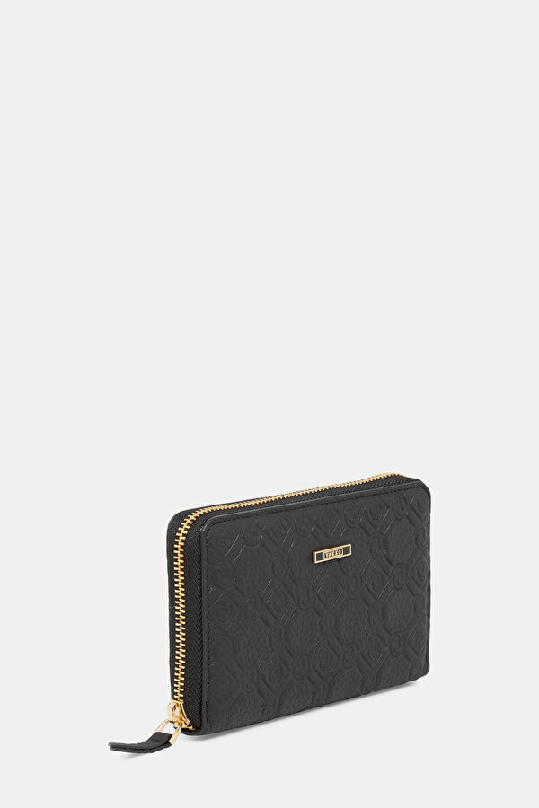 BLACK MONOGRAM LEATHER WALLET 2