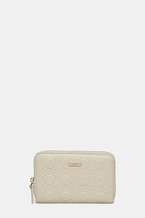 ECRU MONOGRAM LEATHER WALLET
