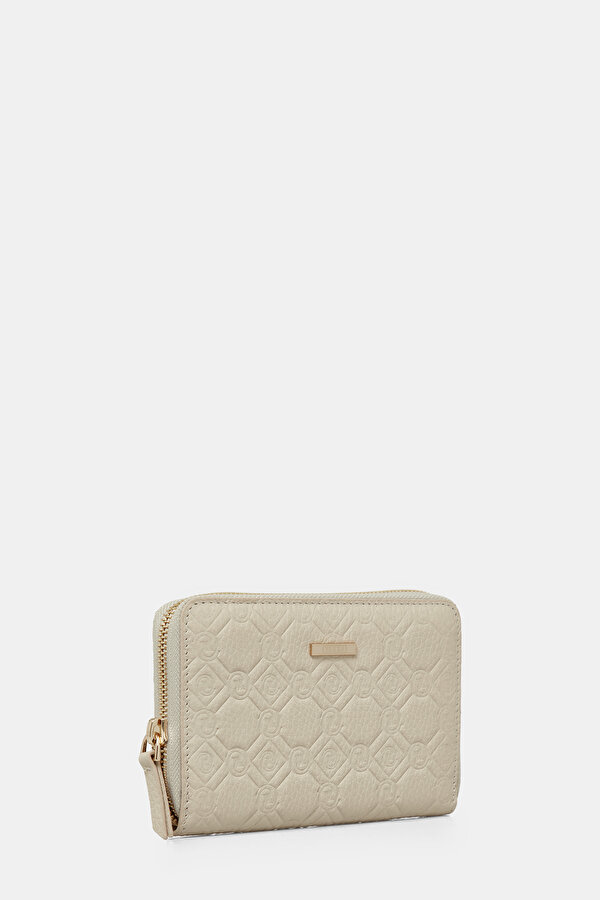 ECRU MONOGRAM LEATHER WALLET 2